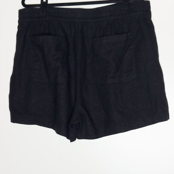 Old Navy High-Waisted Linen-Blend Pull-On Shorts Black 3.5-inch Women's Size XL - Picture 2 of 7